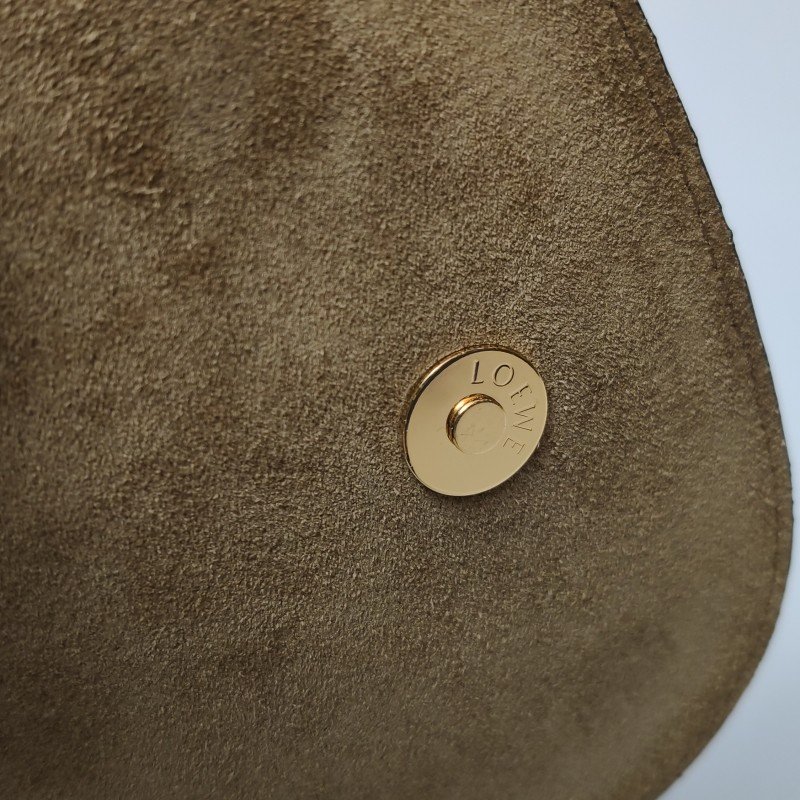 Loewe Gate迷你牛皮純色蝴蝶結束帶斜挎包單肩包 9.8新-10