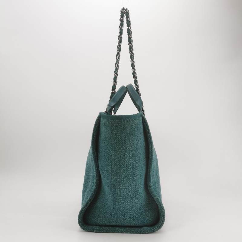 Chanel Deauville沙灘包大號牛皮拼色大Logo字母單肩包-2