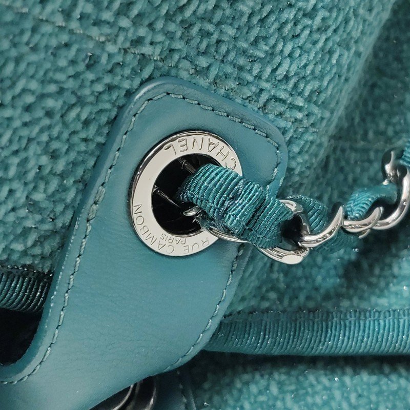 Chanel Deauville沙灘包大號牛皮拼色大Logo字母單肩包-9