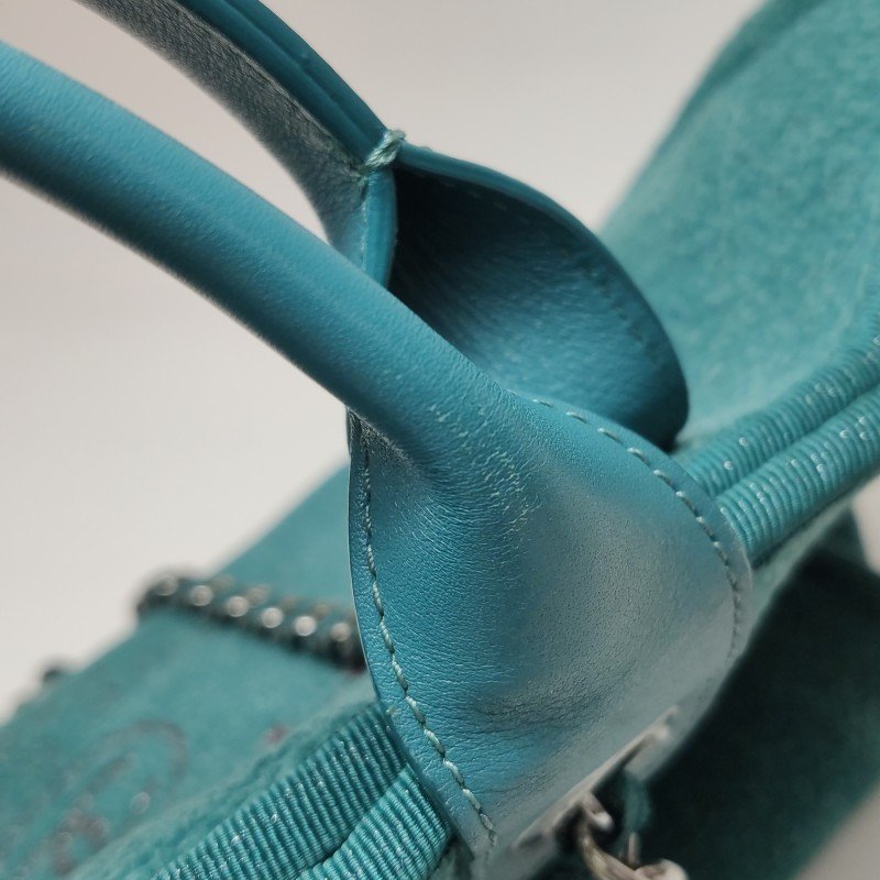 Chanel Deauville沙灘包大號牛皮拼色大Logo字母單肩包-10