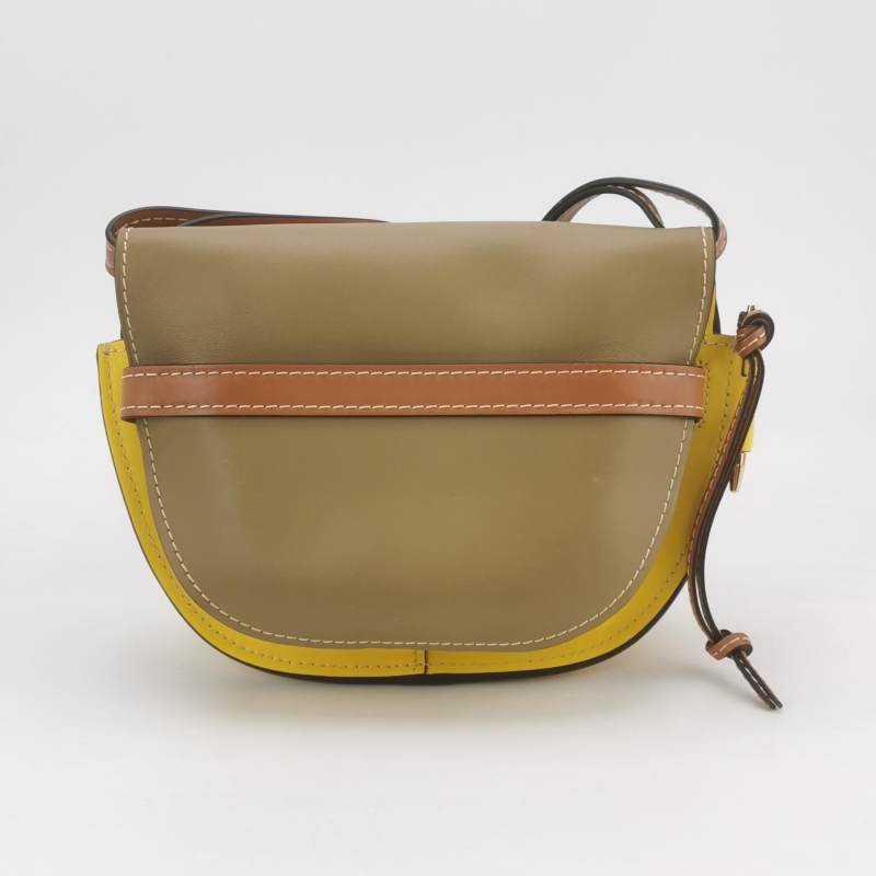 Loewe Gate小號牛皮拼色蝴蝶結束帶斜挎包單肩包-4