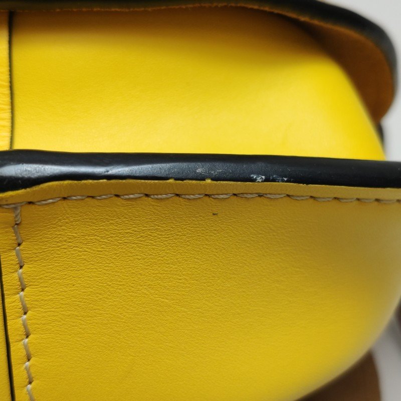 Loewe Gate小號牛皮拼色蝴蝶結束帶斜挎包單肩包-14