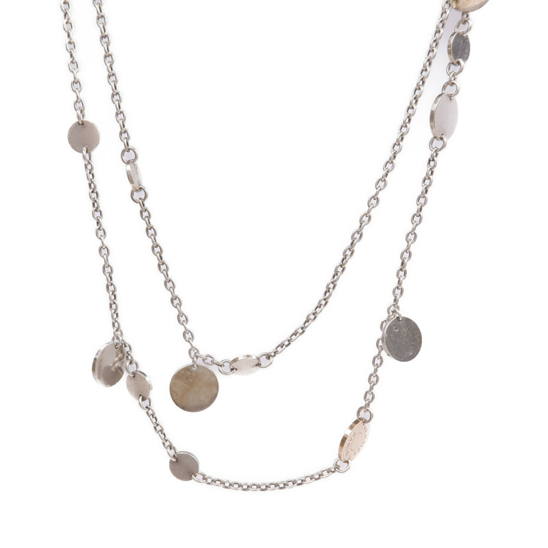 HERMES 18K玫瑰金/925純銀Necklace項鍊-0