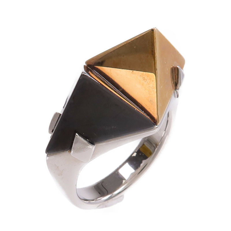 LOUIS VUITTON 金屬Bague Zig Zag Ring戒指US#6.75-0