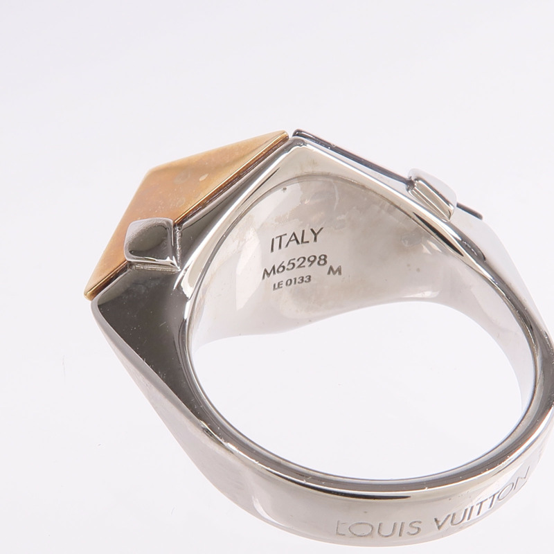 LOUIS VUITTON 金屬Bague Zig Zag Ring戒指US#6.75-4