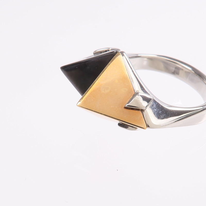 LOUIS VUITTON 金屬Bague Zig Zag Ring戒指US#6.75-6