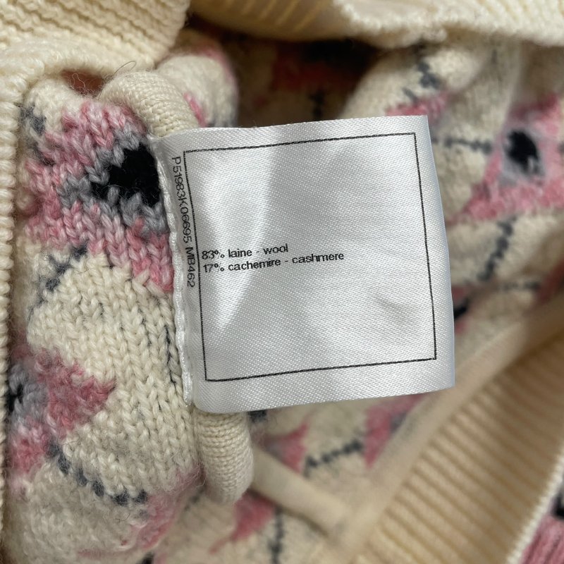 CHANEL 香奈兒 P51 毛呢短袖上衣 羊毛×喀什米爾羊毛 粉色系 40碼-4