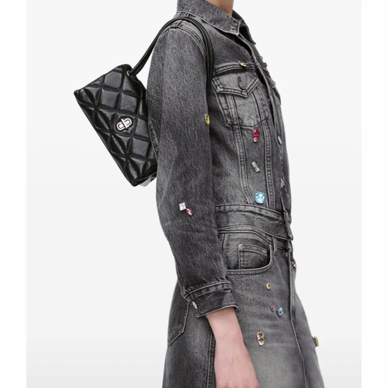 Marc Jacobs 女士 絎縫迷你雙肩包均碼碼35cm*18cm*18cm-3