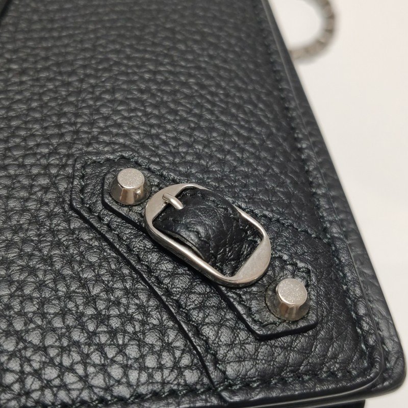 Balenciaga Classic City機車包牛皮純色鉚釘拉鏈斜挎包單肩包-11