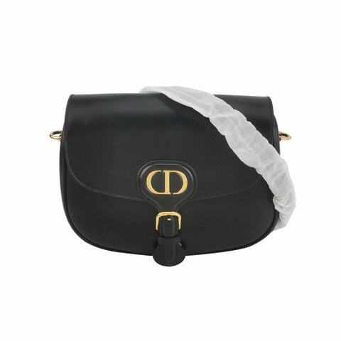 Dior Bobby中號牛皮純色CD標誌磁扣斜挎包單肩包