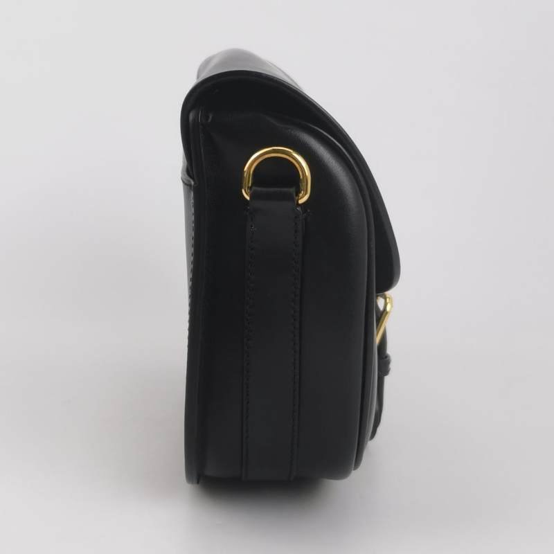 Dior Bobby中號牛皮純色CD標誌磁扣斜挎包單肩包-3