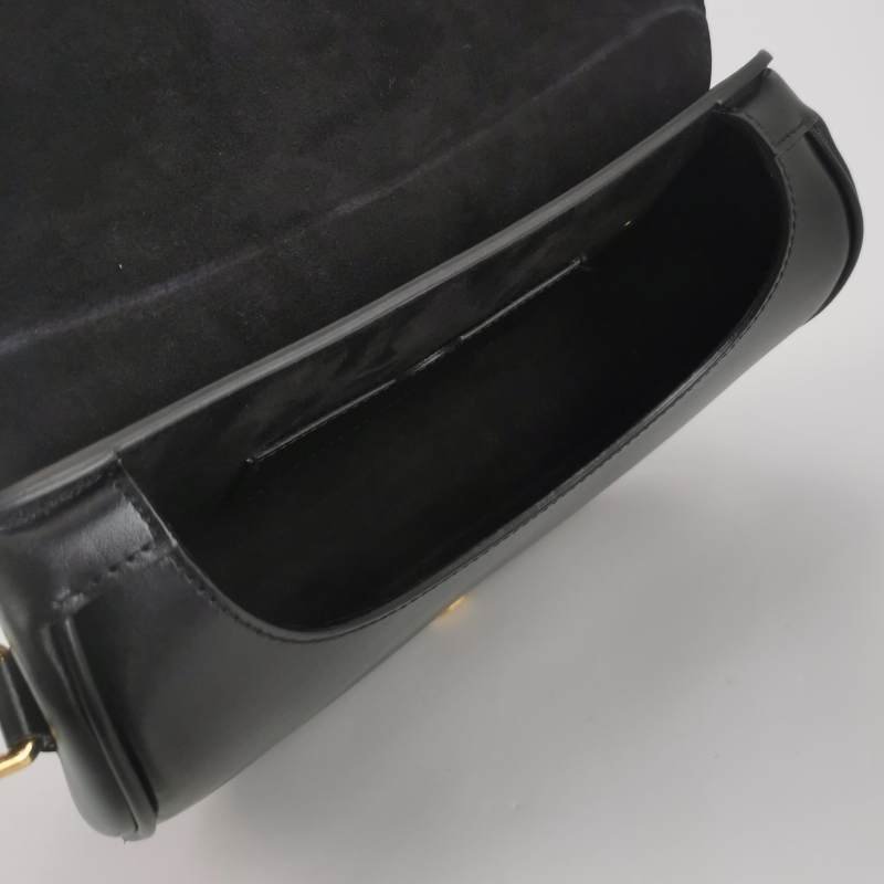 Dior Bobby中號牛皮純色CD標誌磁扣斜挎包單肩包-6