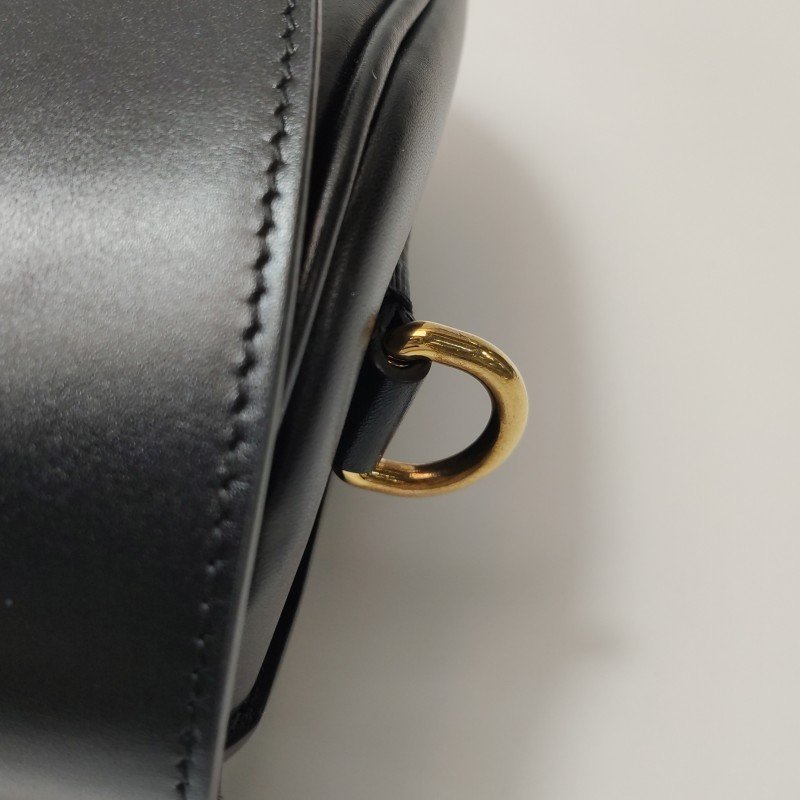 Dior Bobby中號牛皮純色CD標誌磁扣斜挎包單肩包-10