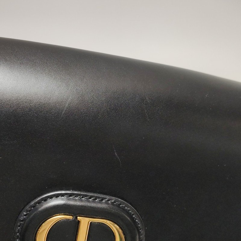 Dior Bobby中號牛皮純色CD標誌磁扣斜挎包單肩包-12