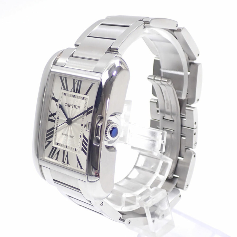 卡地亞 Tank Anglaise XL 男士自動腕錶，不鏽鋼材質，W5310008-1