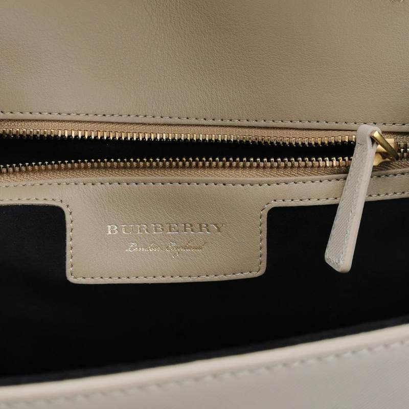 Burberry DK88中號牛皮拼色字母Logo鎖扣斜挎包-7