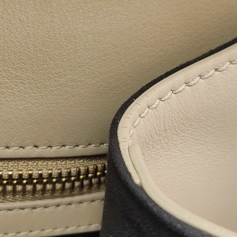 Burberry DK88中號牛皮拼色字母Logo鎖扣斜挎包-23