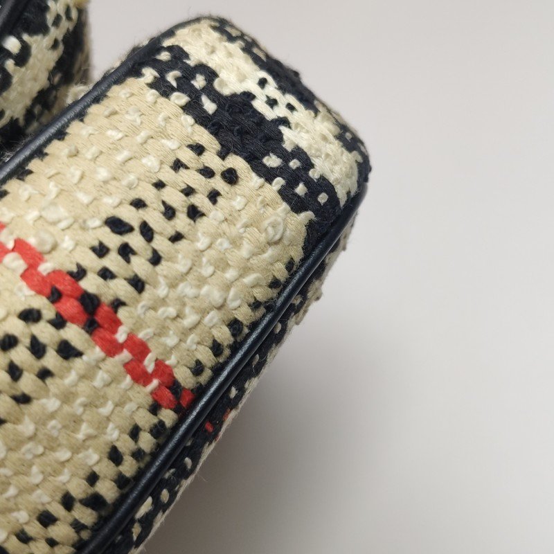 Burberry Lola蘿納包迷你拼色格紋編織絎縫斜挎包單肩包-15