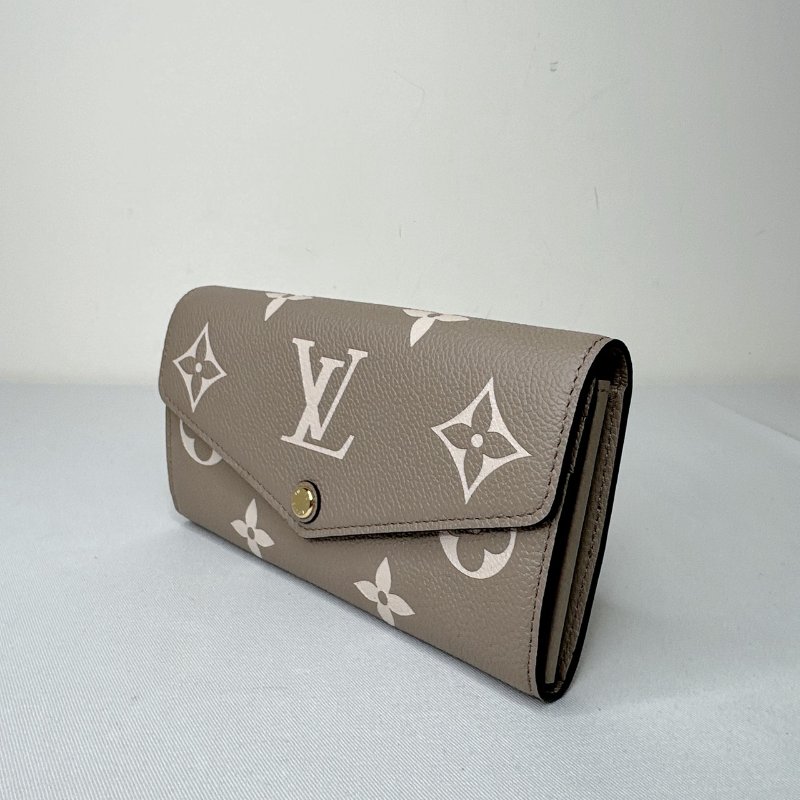 LV Sarah斑鳩灰翻蓋長夾-2