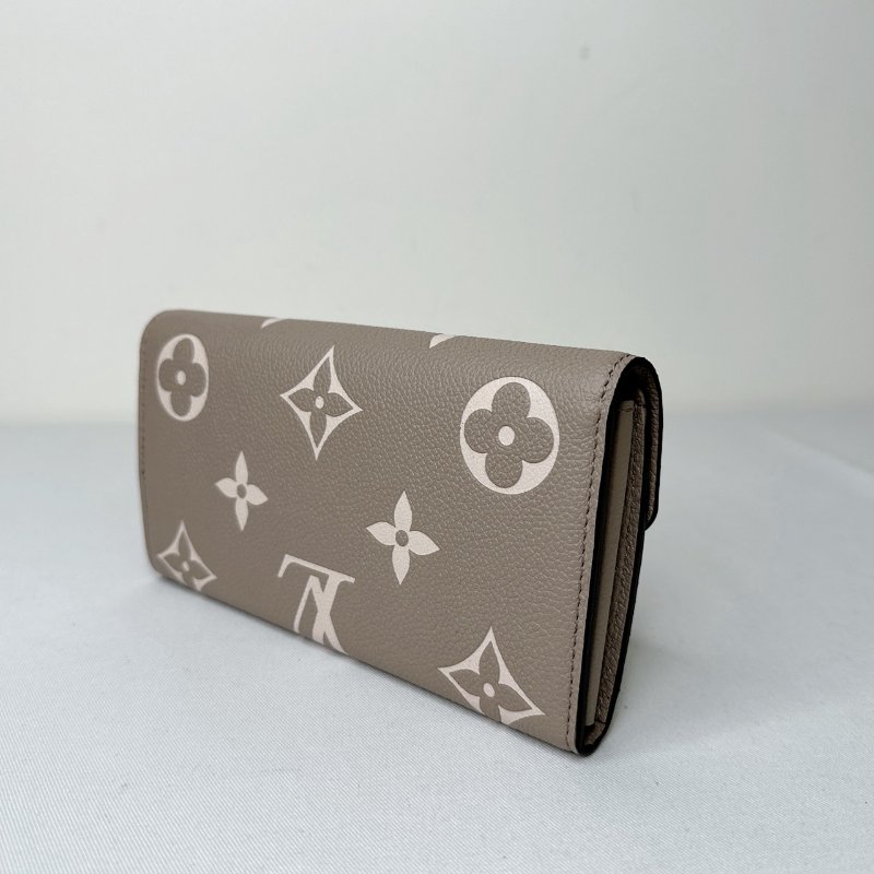 LV Sarah斑鳩灰翻蓋長夾-4