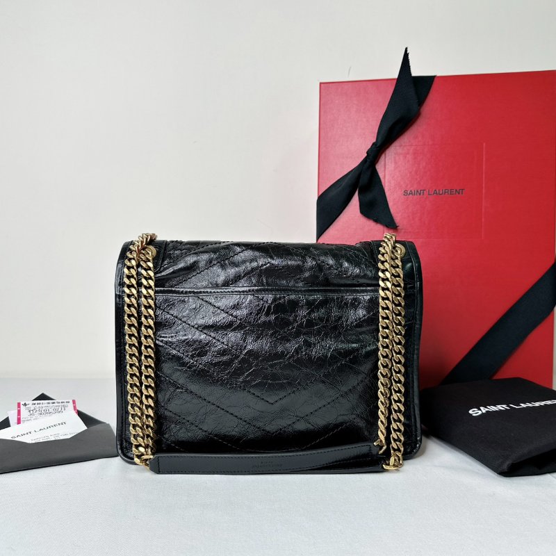 YSL NIKI復古皮革中型肩背包-1