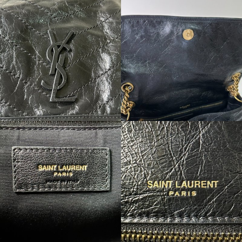 YSL NIKI復古皮革中型肩背包-8