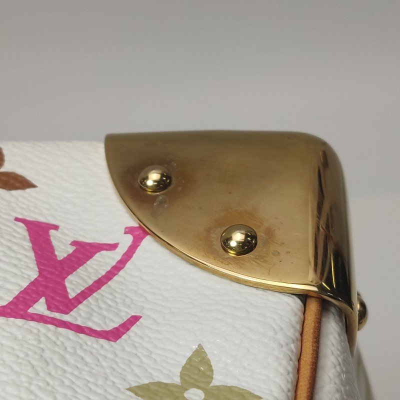 Louis Vuitton(LV)Speedy30植鞣革白三彩波士頓包手提包-7