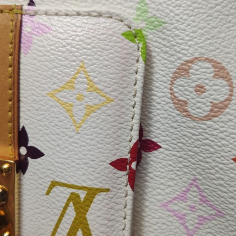Louis Vuitton(LV)Speedy30植鞣革白三彩波士頓包手提包-16