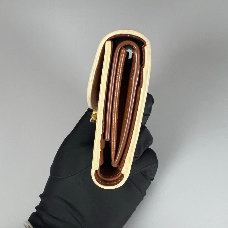 CELINE 白老花凱旋門三折短夾-2