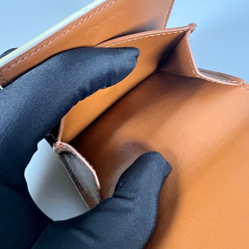 CELINE 白老花凱旋門三折短夾-7