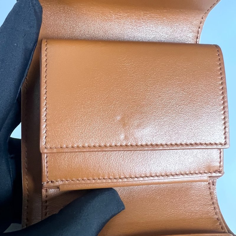 CELINE 白老花凱旋門三折短夾-8