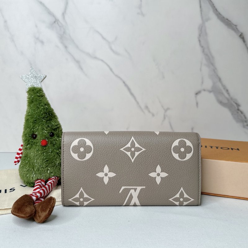 LV Sarah斑鳩灰扣式長夾-1