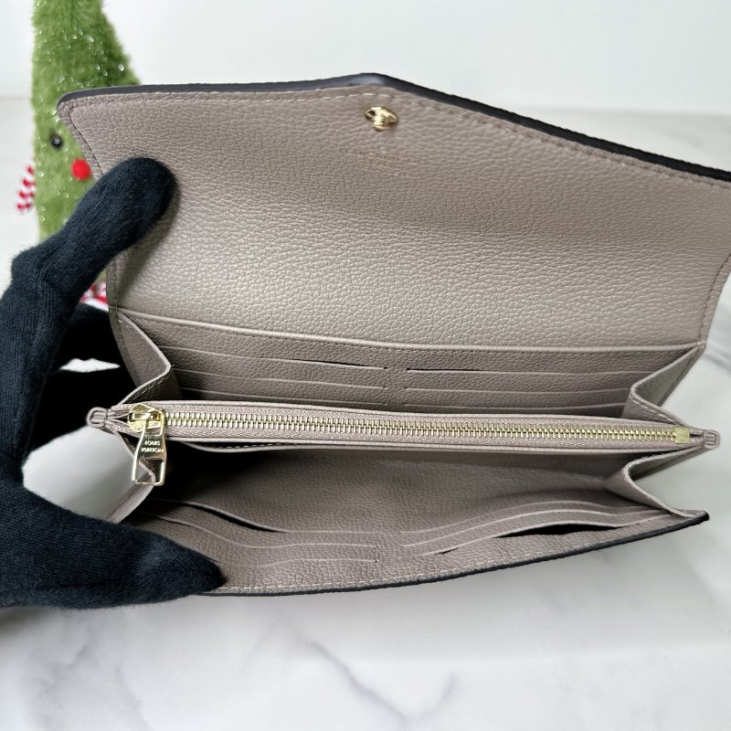 LV Sarah斑鳩灰扣式長夾-4