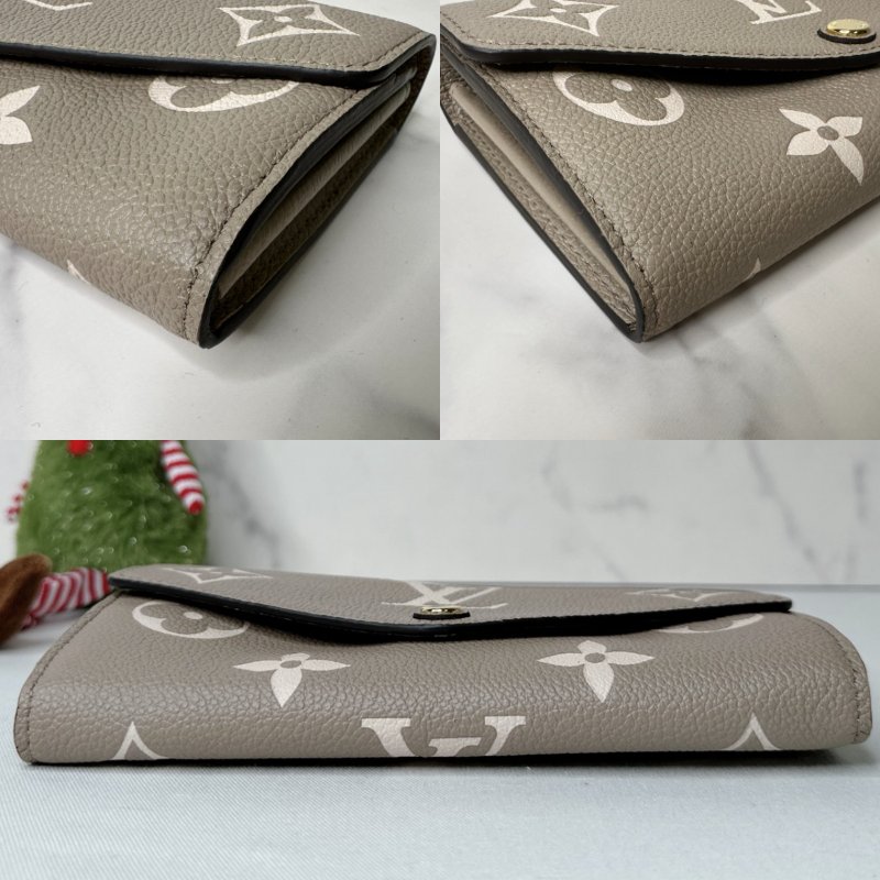 LV Sarah斑鳩灰扣式長夾-5