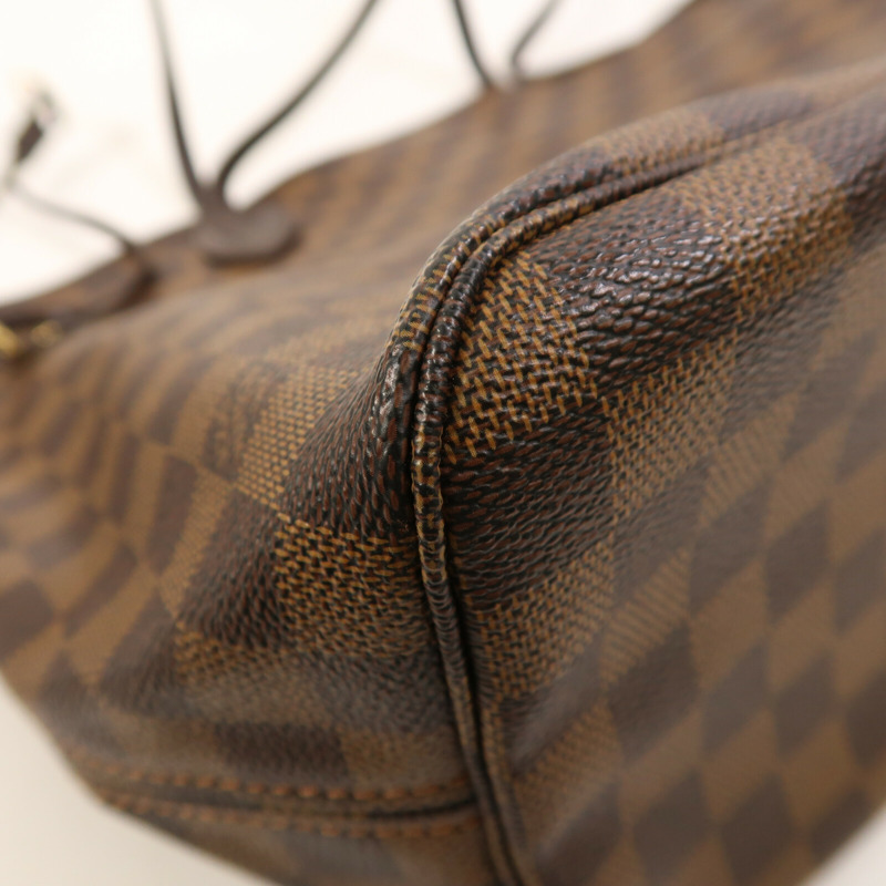 LOUIS VUITTON Damier Neverfull MM金扣肩背袋/手挽袋-5