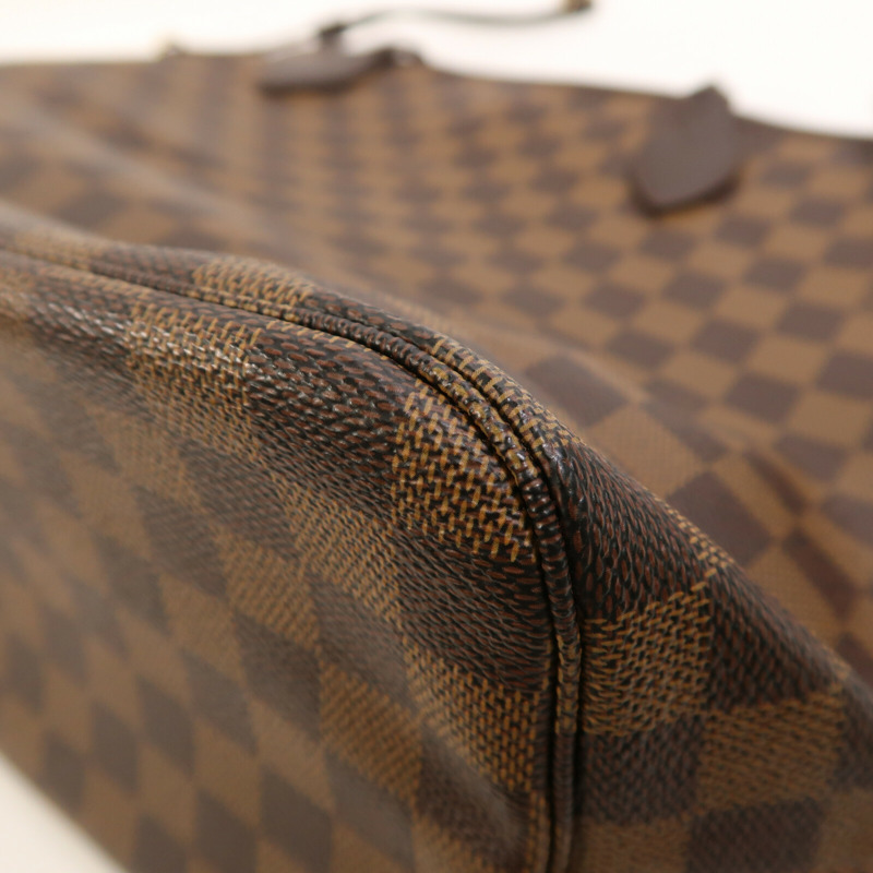 LOUIS VUITTON Damier Neverfull MM金扣肩背袋/手挽袋-6