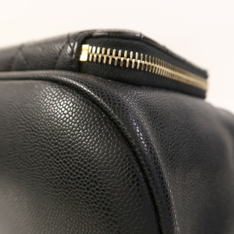 CHANEL 牛皮皮革Backpack金扣背包-9