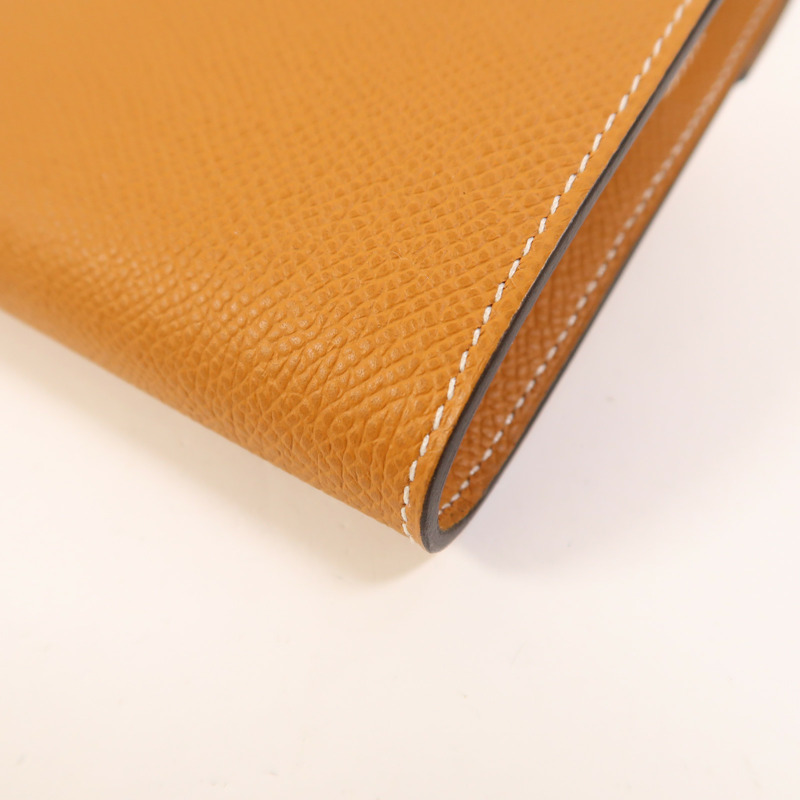 HERMES Epsom皮革Kelly To Go銀扣肩背袋Gold-12