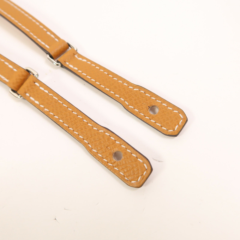 HERMES Epsom皮革Kelly To Go銀扣肩背袋Gold-15