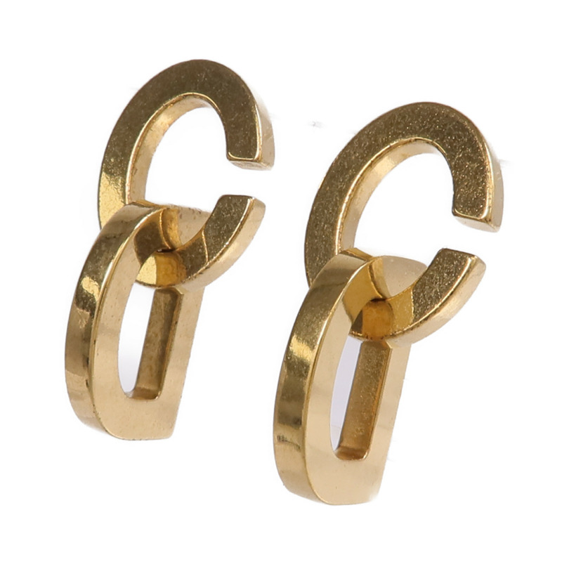 Dior 金屬CD Lock Earrings耳環-1