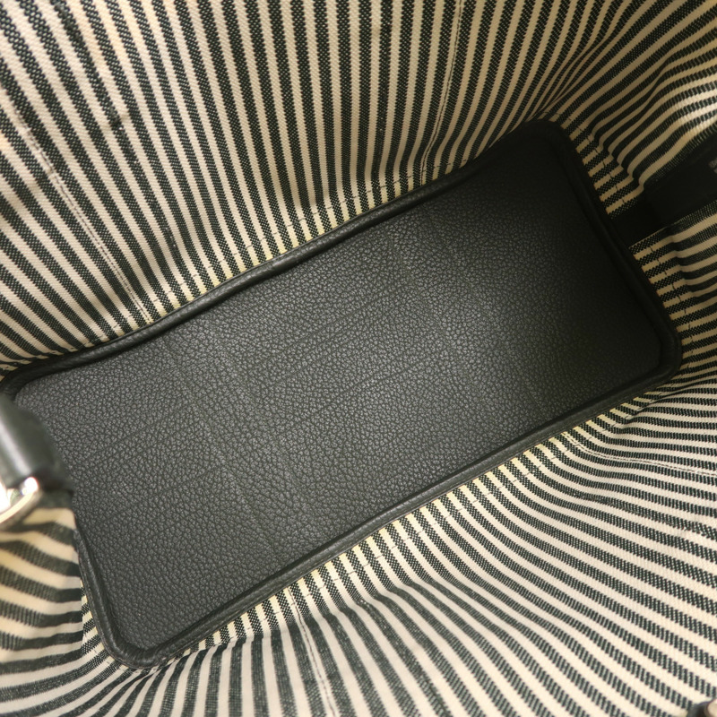 HERMES 帆布GardenParty Pocket銀扣手挽肩背兩用袋Vert Foce-4