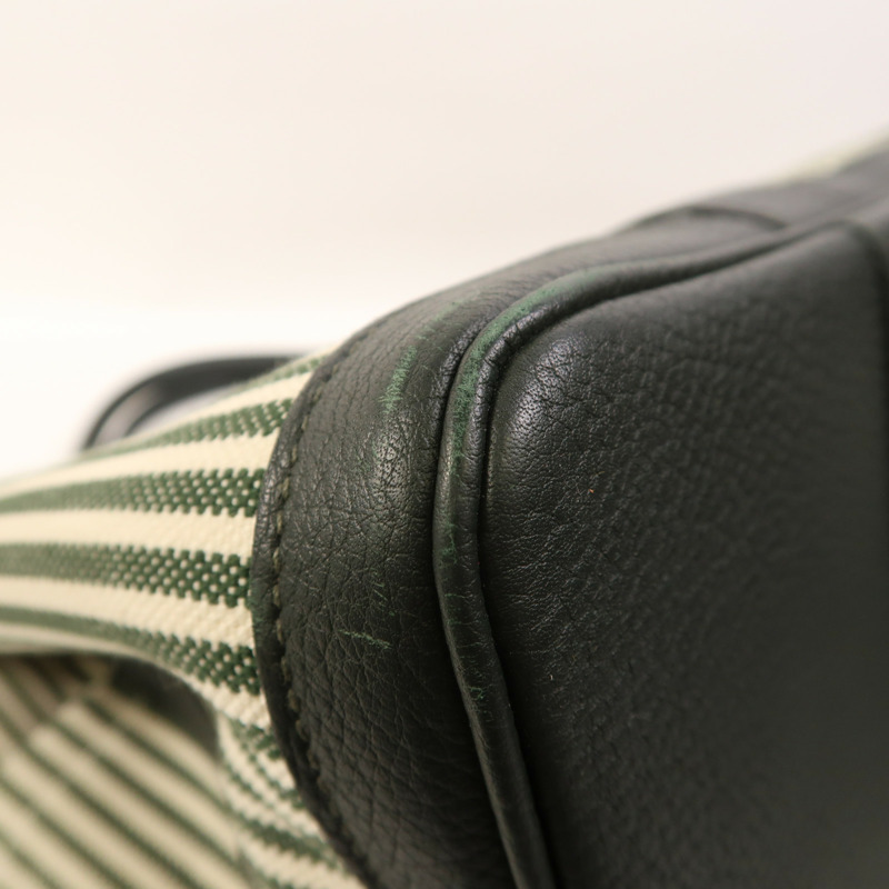 HERMES 帆布GardenParty Pocket銀扣手挽肩背兩用袋Vert Foce-9