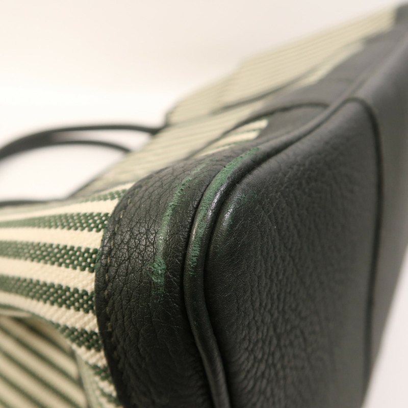 HERMES 帆布GardenParty Pocket銀扣手挽肩背兩用袋Vert Foce-11