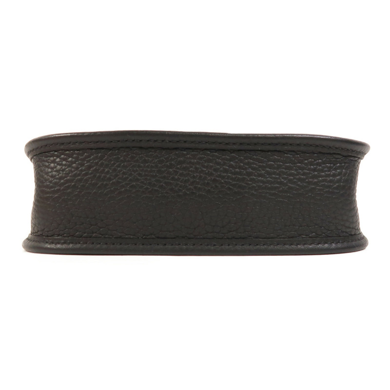 HERMES Clemence皮革Evelyne TPM銀扣肩背袋Noir-3