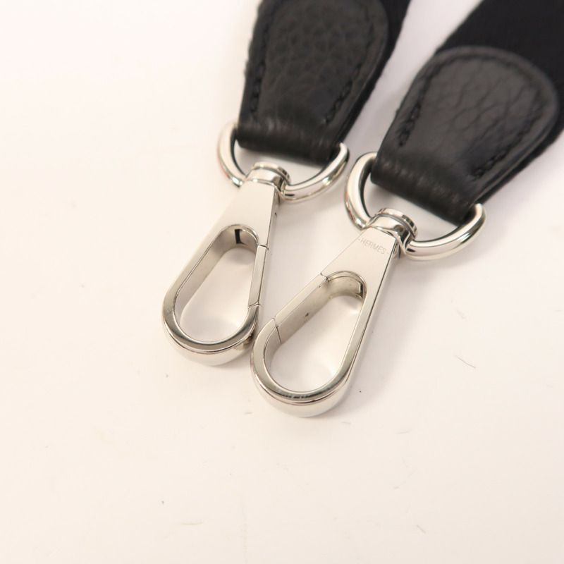 HERMES Clemence皮革Evelyne TPM銀扣肩背袋Noir-12