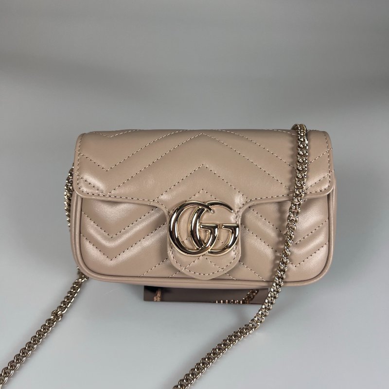 GUCCI 476433 奶茶色MARMONT金鍊包 SUPER MINI-0