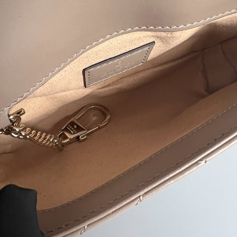 GUCCI 476433 奶茶色MARMONT金鍊包 SUPER MINI-5