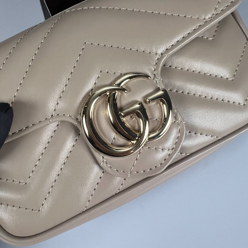 GUCCI 476433 奶茶色MARMONT金鍊包 SUPER MINI-6