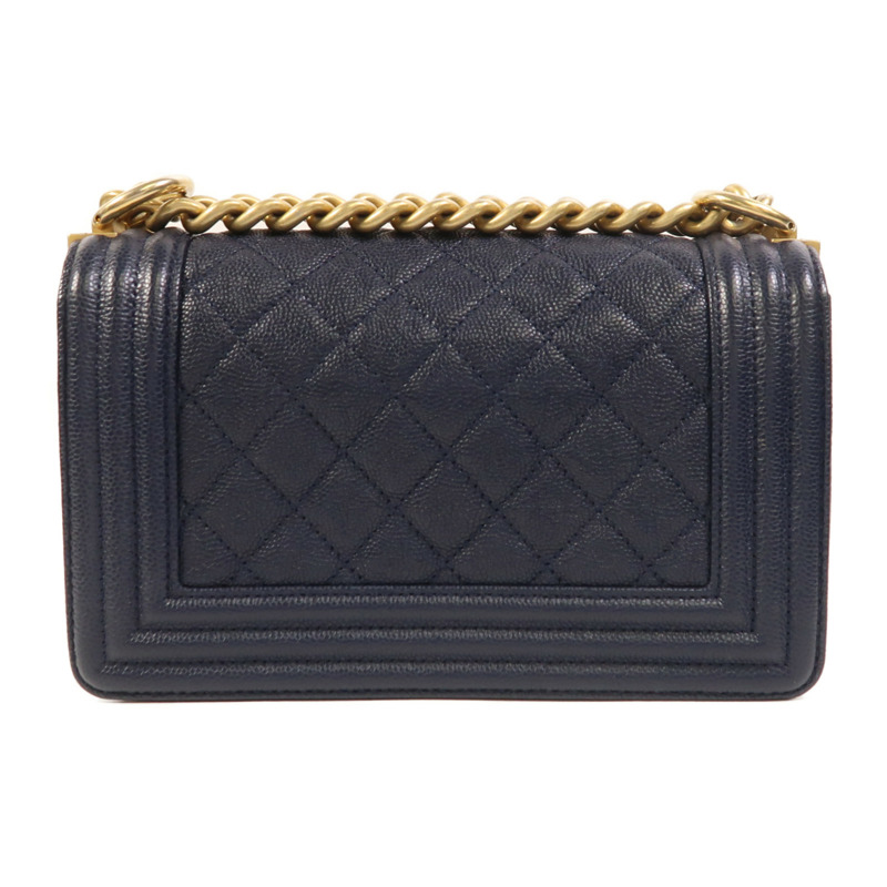 CHANEL 牛皮皮革Boy 20金扣鏈帶肩背袋-1