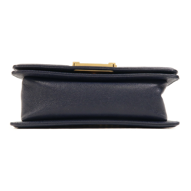 CHANEL 牛皮皮革Boy 20金扣鏈帶肩背袋-3